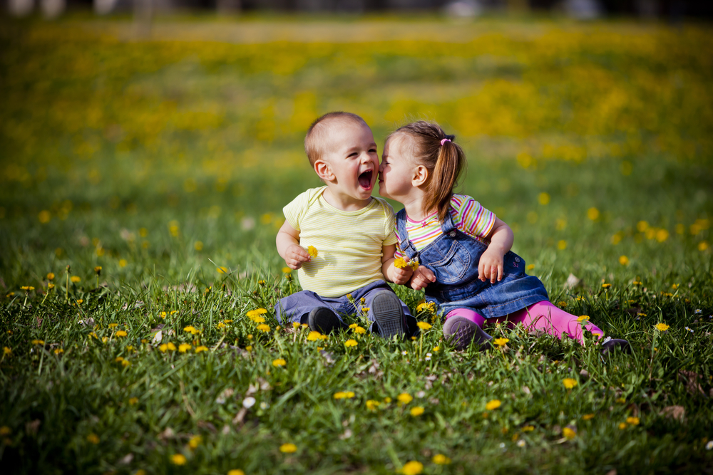 Kids in field