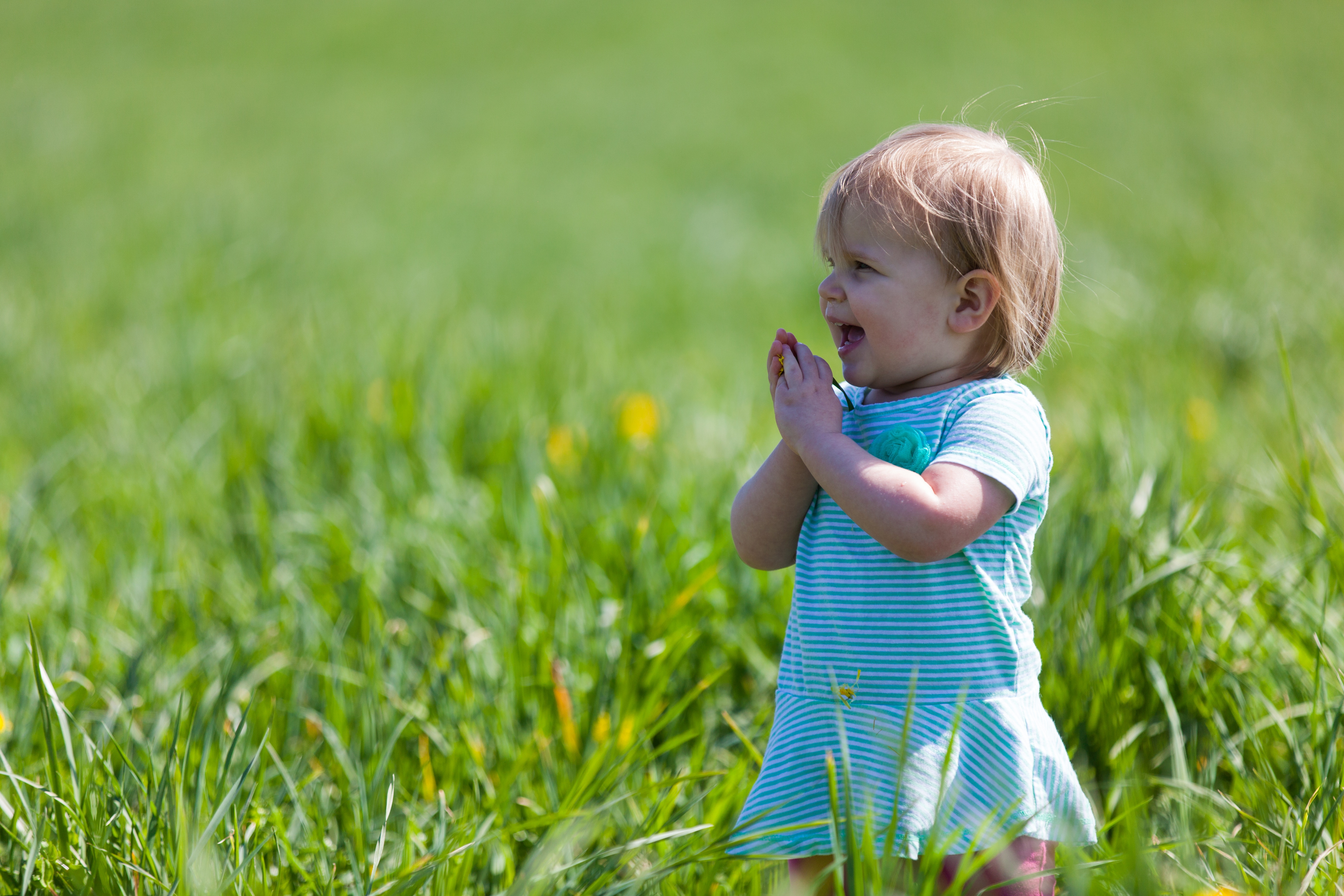 Child in grass